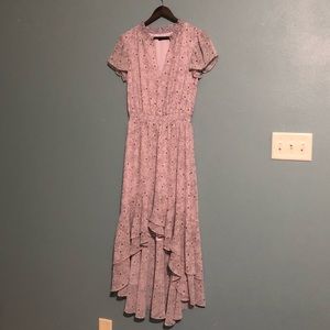 1.State Purple Wildflower Bouquet High-Low Dress